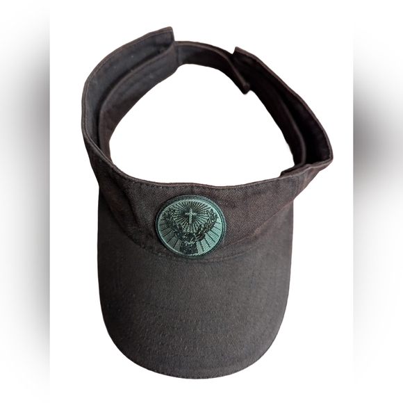 Vintage Y2K Jagermeister Adjustable Sun Visor Stag Deer Logo Black - Picture 1 of 7